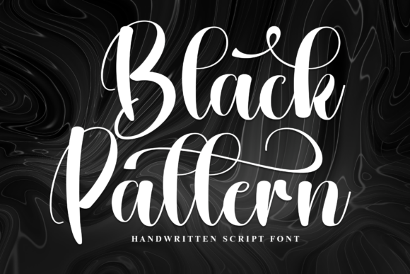 Black Pattern Font: Bold Script for Campaigns