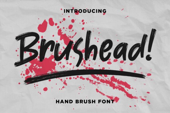 Brushead: A Bold Brush Font for Makers