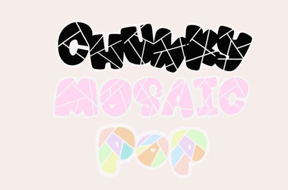 Chunky Pop Mosaic: A Bold Display Font for Editors
