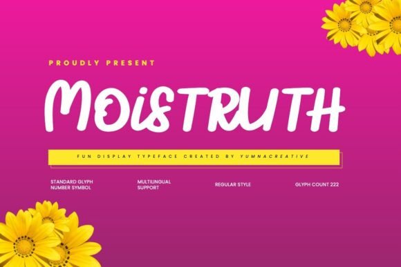 Moistruth Font: A Playful Typeface for Crafters