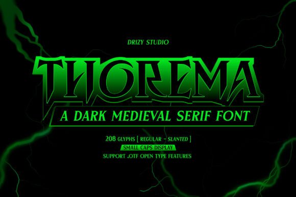Thorema: A Bold Serif Font for Digital Design